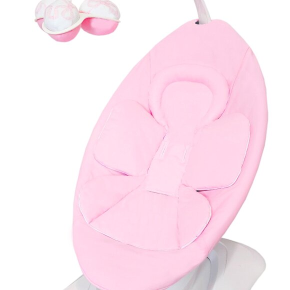 HANDMADE Insert With Cover for MamaRoo 4MOMS swing pink bow with matching balls - Picture 2 of 16